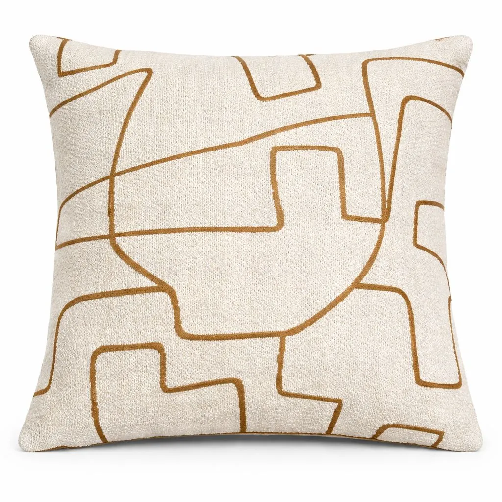 [139-9] Housse de coussin motif - Labyrinthe - 40x40cm