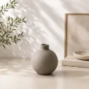 Vase boule - taupe 15cm