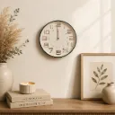 Horloge murale - crème & cuivre - 25cm