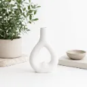 Vase coeur ceramic - blanc 30cm