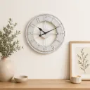 Horloge murale Campania - blanc grisé - 50cm