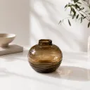Vase Miko rond brun - 20cm