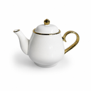 Théière en porcelaine blanche filet doré 600ml
