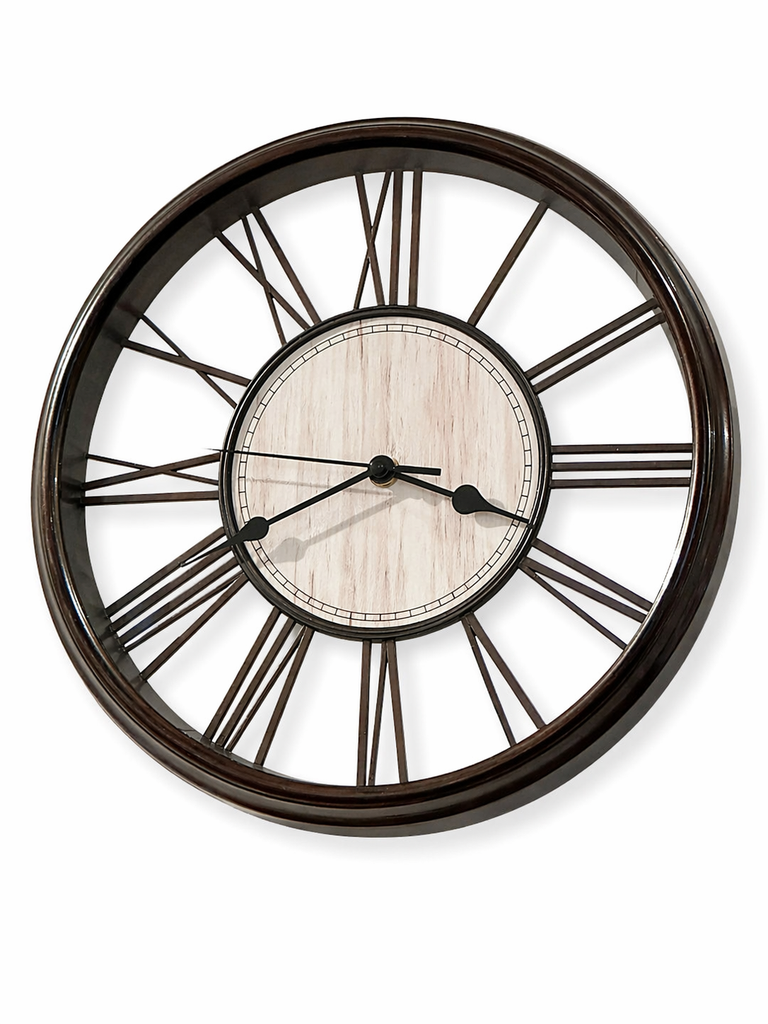 [131-17] Horloge Squelette - brune - 29cm