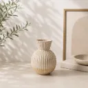 Vase ceramic colonna - gris/beige