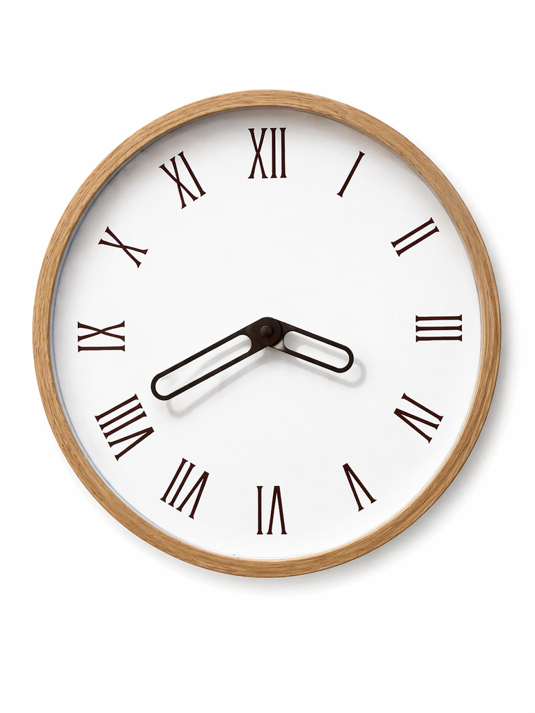 [131-9] Horloge murale chêne claire - 30cm